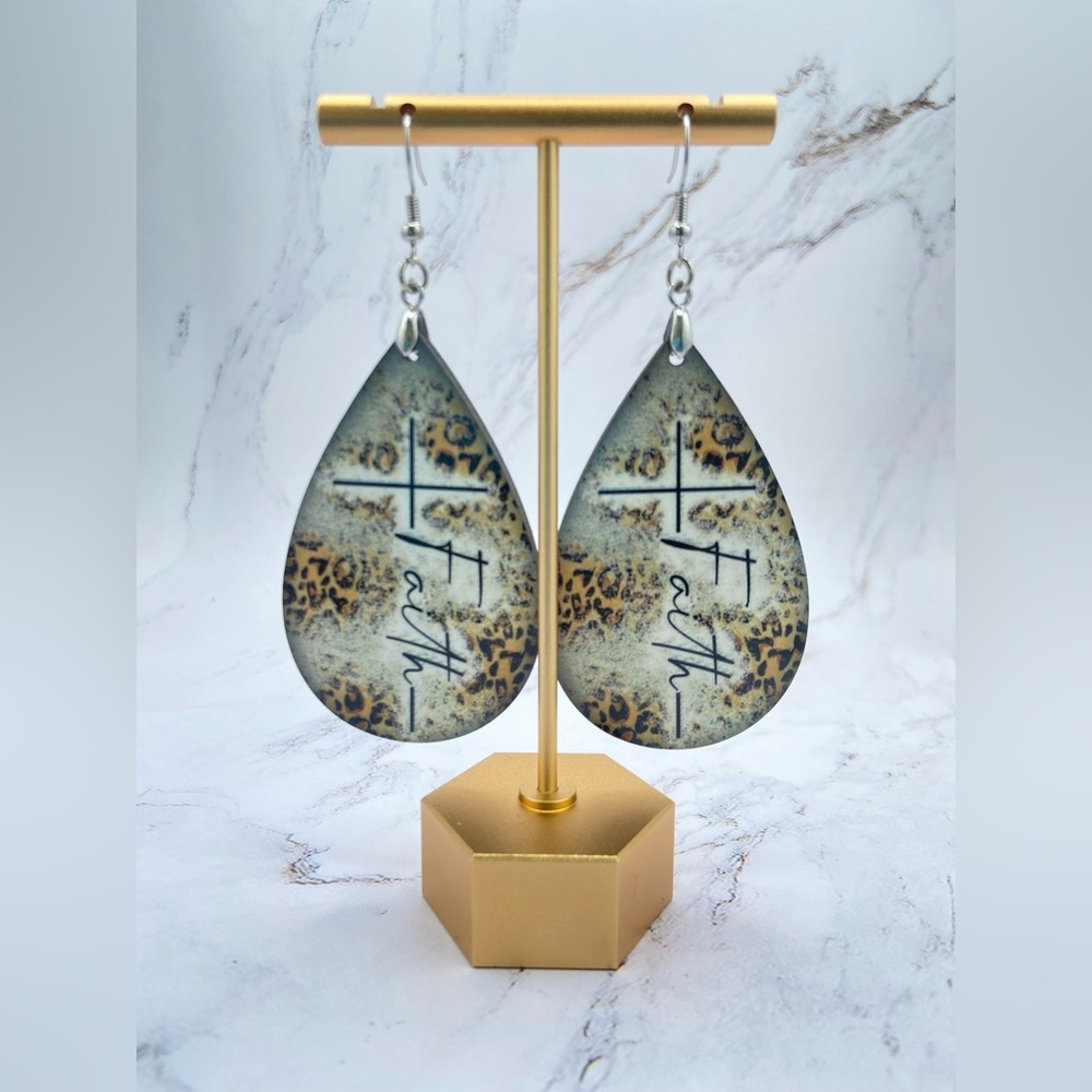 double sided faith earrings